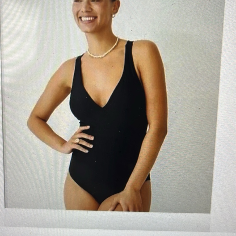 Jcrew cross back one piece swimsuit size 12 , black, nwt